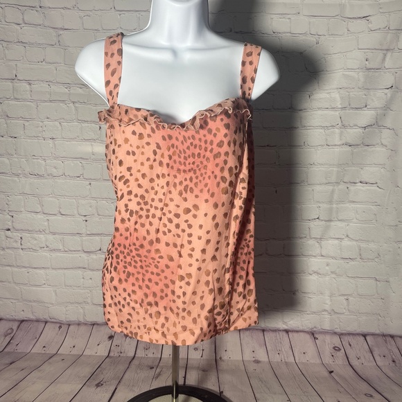 Dana Buchman Pink Animal Print Top Size 20 - Picture 1 of 6